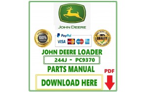 John Deere 244J Loader Parts Catalog Manual Pdf-PC9370