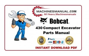 Pdf Bobcat 430 Compact Excavator Parts Catalog Manual 562511001 & Above 562711001 & Above