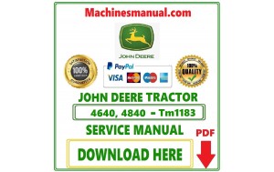 Download John Deere 4640, 4840 Tractor Technical Service Manual Pdf-Tm1183