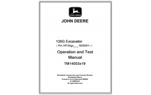 John Deere 135G Excavator Operation and Test Technical Manual Pdf-TM14053x19