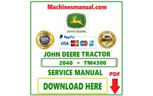 John Deere 2040 Utility Tractor Technical Service Repair Manual Pdf-TM4300