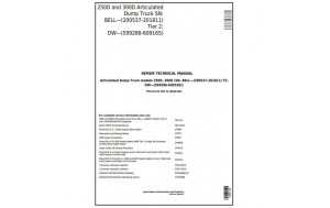 John Deere 250D And 300D Articulated Dump Truck (Bell, DW) Service Repair Manual Download Pdf-TM2116