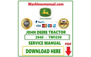 John Deere 2940 Tractor All Inclusive Technical Service Repair Manual Pdf-TM1220