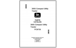 John Deere 3005 Compact Utility Tractor Parts Catalog Manual Pdf-PC9735