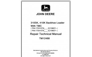 John Deere 310SK, 410K Backhoe Loader With TMC Repair Technical Manual Pdf-TM12488