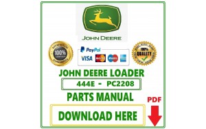 John Deere 444E Loader Parts Catalog Manual Pdf-PC2208