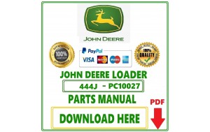 John Deere 444J Loader Parts Catalog Manual Pdf-PC10027