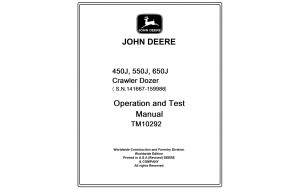  John Deere 450j, 550j, 650j Crawler Dozer Diagnostic and Test Service Manual Pdf-TM10292