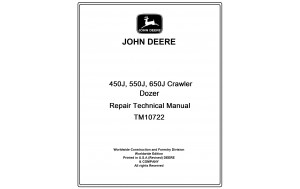 John Deere 450J, 550J, 650J Crawler Dozer Repair Technical Manual Pdf-TM10722