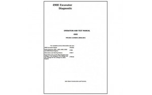 John Deere 490E Excavator Diagnostic, Operation and Test Service Manual Pdf-TM1504 