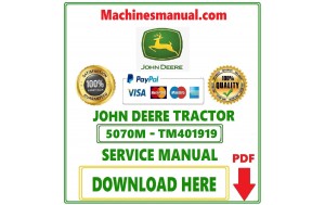 John Deere 5070M, 5080M, 5090M, 5100M Tractor (European) Diagnostic & Tests Shop Manual Pdf-TM401919