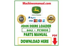 John Deere 644J Loader Parts Catalog Manual Pdf-PC10030