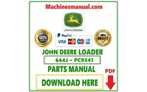 John Deere 644J Loader Parts Catalog Manual Pdf-PC9341