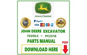 John Deere 792DLC Excavator Parts Catalog Manual Pdf-PC2518