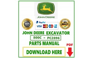 John Deere 800C Excavator Parts Catalog Manual Pdf-PC2896