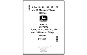 John Deere 9, 9A, 10, 11, 11A, 12, 12A and 15 Minimum Tillage Hitches Parts Catalog Manual Pdf-PC1019