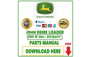 Pdf John Deere 204 G-tier Gen-A Loader Parts Catalog Manual Download-PC15471