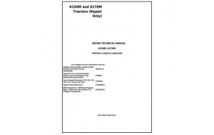 Pdf-John Deere 6150M 6170M 2WD or MFWD Tractor Shop Manual (TM405919)