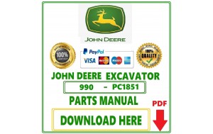 Pdf John Deere 990 Excavator Parts Catalog Manual Download-PC1851