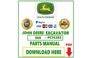 Pdf John Deere E68 Compact Excavator Parts Catalog Manual-PC15283