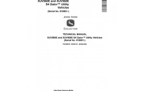 Pdf-John Deere Xuv560e and Xuv560e S4 Gator Utility Vehicles (Sn. 010001-) Technical Manual Tm149619